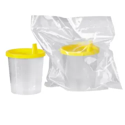 Universele container met geel klikdeksel 125 ml